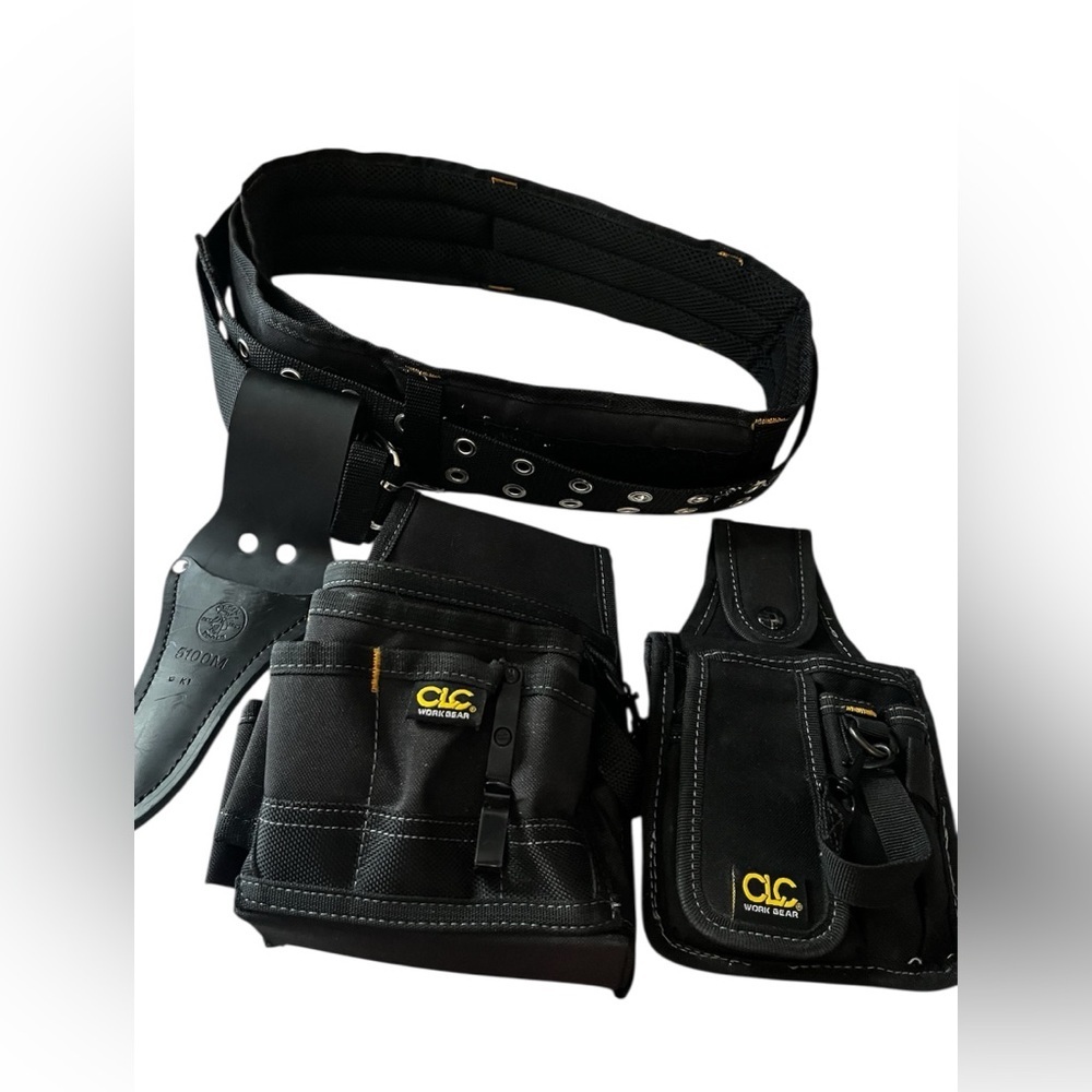 CLC Tool Works & Klein 5 Pc Belt/Tool Pouches Set